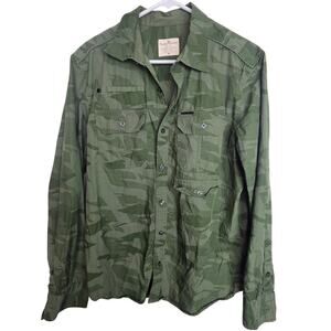 Marc Ecko Mens Y2K Camo Shirt Cotton Lightweight Camouflage Skater Size M Casual